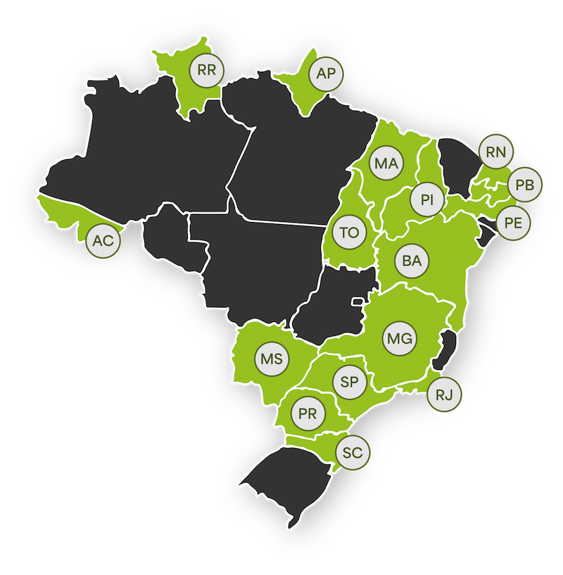 A Alias está presente em 16 estados brasileiros